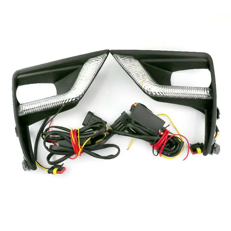 

LED DRL Turn Indicator Signal Daytime Running Fog light Fit For Toyota Prado 2018-2021