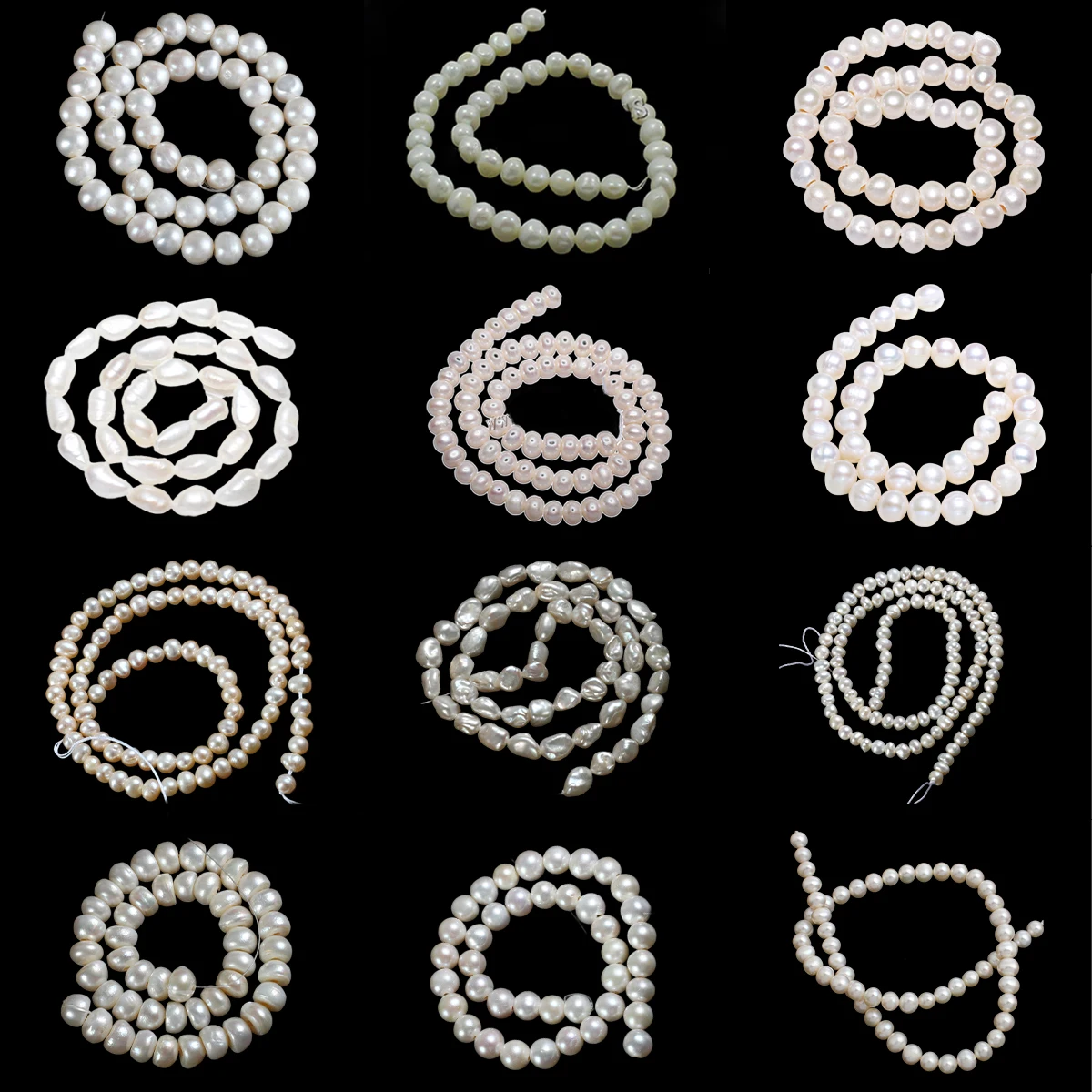 Бусины Из Натурального пресноводного жемчуга с культивированным картофелем |