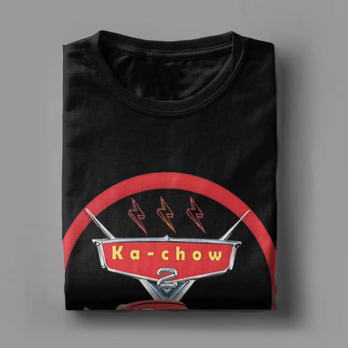 Футболка мужская с принтом Молнии Маккуин хлопок круглый вырез креативная