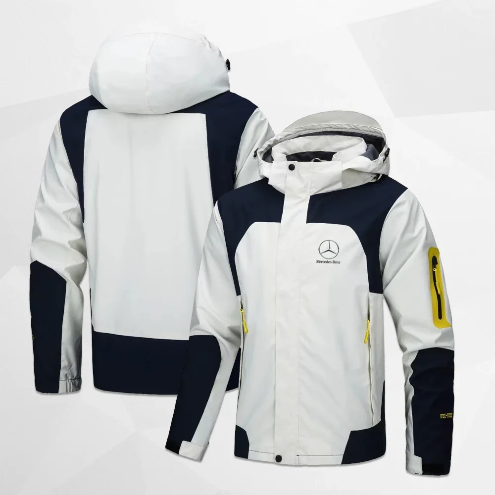 Осень и зима 2024 мужские женские водонепроницаемые куртки с капюшоном Mercedes Benz