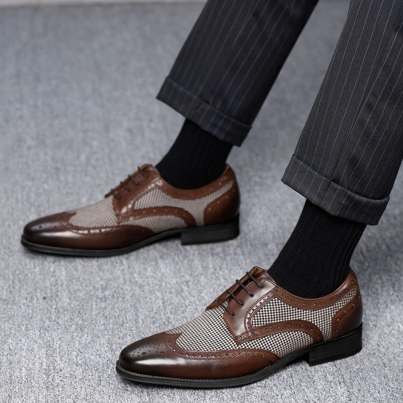 

Quality Men's Shoes Retro Fashion Denim Leather Shoes 2022 New Men's Leather Shoes Classic Driving Shoes