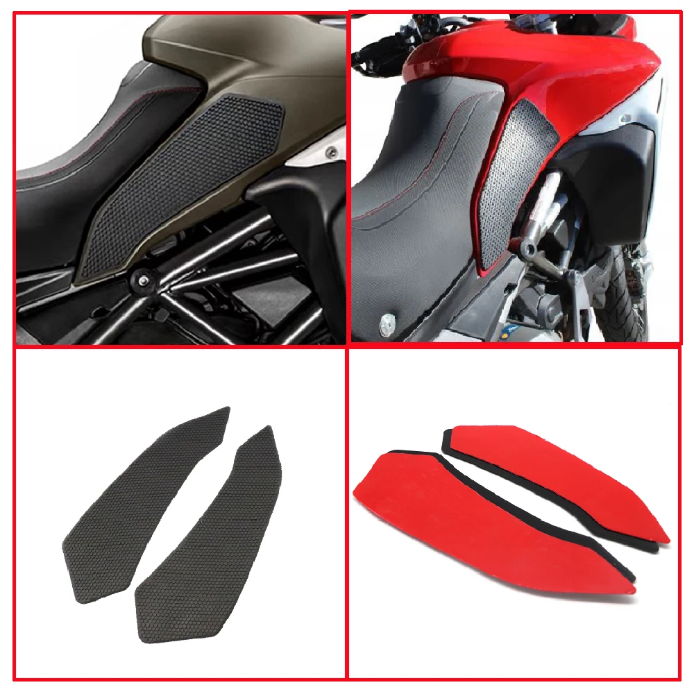 Фото Подходит для Ducati Multistrada 1200 1260 ENDURO ABS 2016-2020, накладка на бак мотоцикла, накладка на топливный бак, боковая наколенница, противоскользящие накладки ﻿ №1