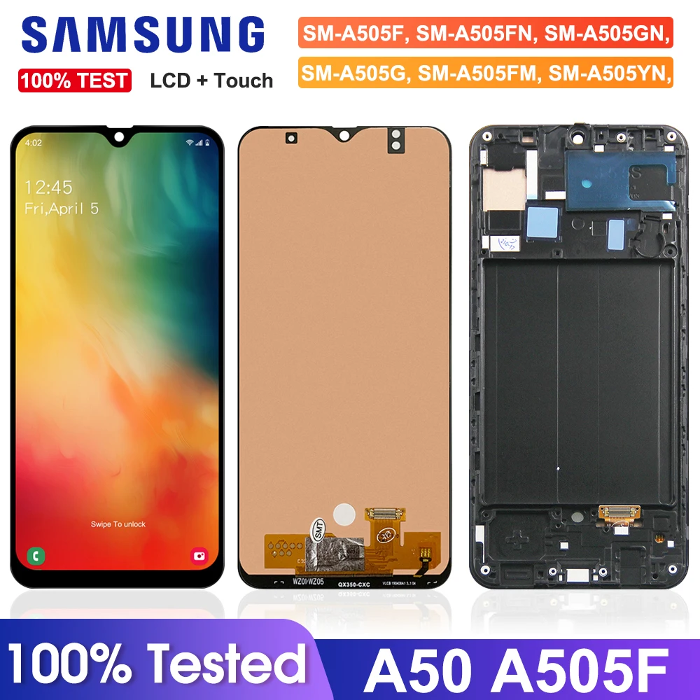 

Сенсорный экран для Samsung Galaxy A50/505/505F, с рамкой
