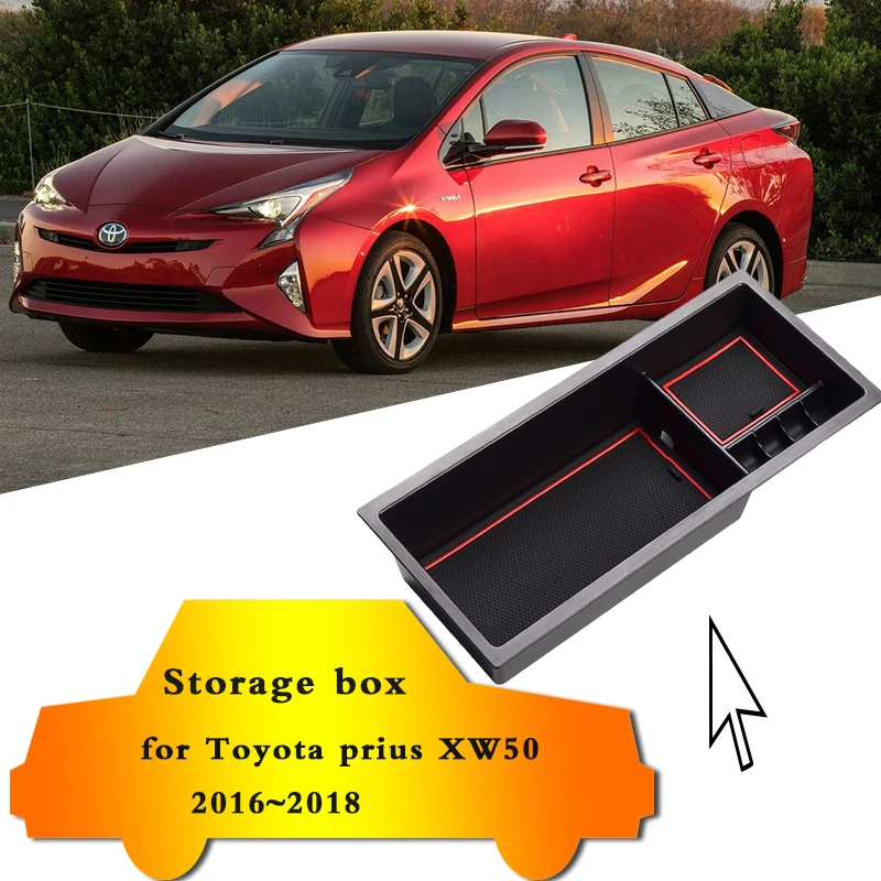 

Center Console Organizer Tray for Toyota Prius XW50 2016 2017 2018 Car Accessorise Organizer Armrest Storage Pallet Container