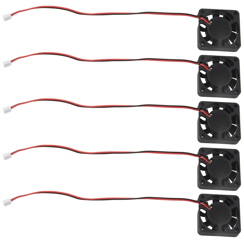

5X, 40Mm X 10Mm 0.12A 2Pin 5V DC Brushless Sleeve Bearing Cooling Fan