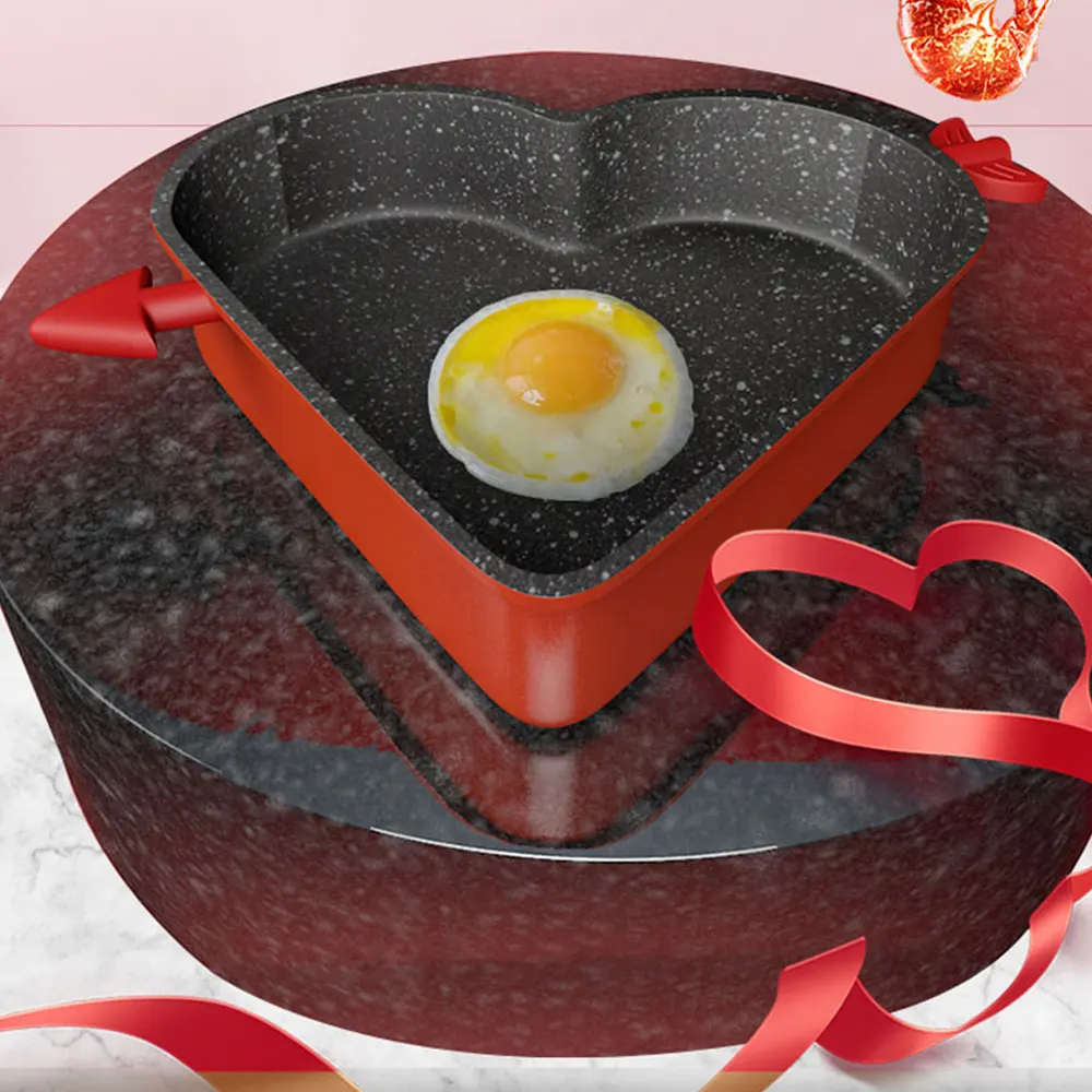 

Pot Pan Heart-shaped Frying Omelet Pan Non-stick Egg Pancake Steak Pan Cooking Egg Ham Breakfast Maker Kitchen Cookware
