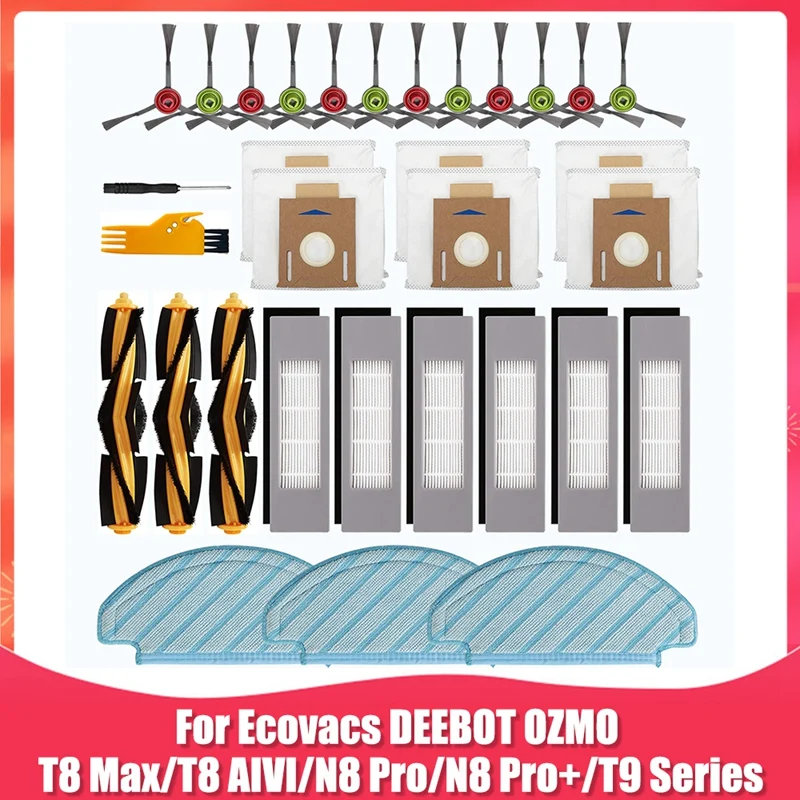 

Accessory Kit Replacement For Ecovacs DEEBOT OZMO T8 Max T8 AIVI N8 Pro N8 Pro+ Robot Vacuum Cleaner