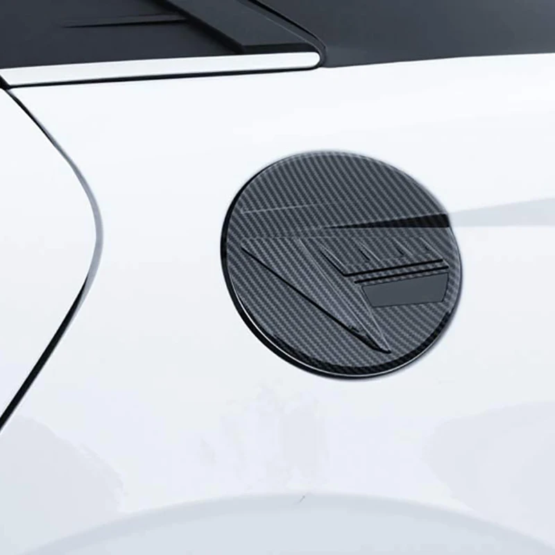 for Hyundai Elantra CN7 2021 Car Accessories Gas Fuel Tank Door Decoration Cap Cover Trim Sticker Carbon Fiber Grain