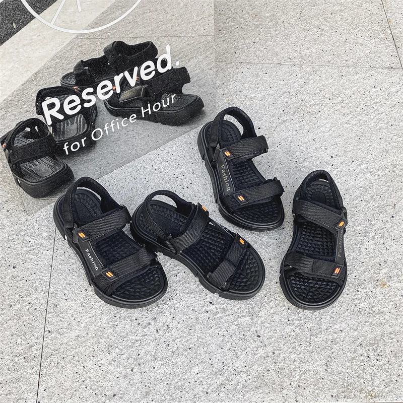 

Летние повседневные сандалии для мальчиков, Спортивная дышащая Освежающая удобная мягкая Нескользящая простая модная детская обувь