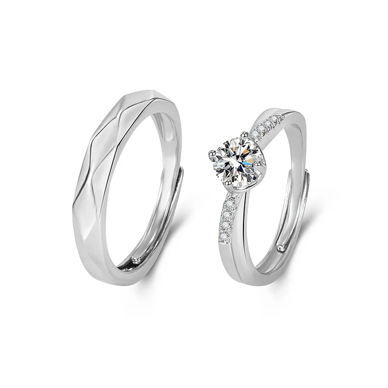 

100% 925 Sterling Silver True Diamond Ring for Women Fine Silver 925 Jewelry Wedding Bands Bizuteria for Love's Gemstone Rings