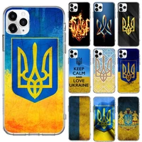 ukraine flag phone case for iphone 13 12 11 8 7 plus mini x xs xr pro max transparent soft