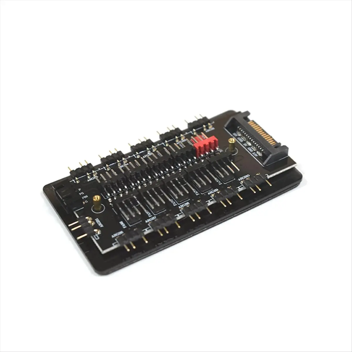 Фото (A16I) ARGB PWM HUB-контроллер для вентиляторов с температурным контролем, синхронизация Shenguang, 10-канальный контроллер подсветки корпуса для двух вентиляторов №3