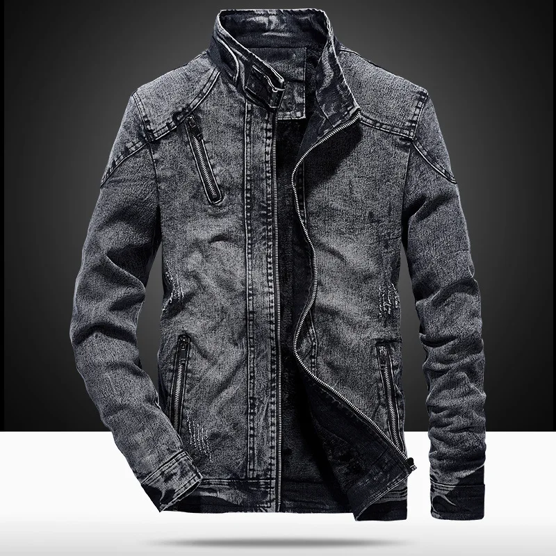 

2022 New Jacket Men's Spring, Autumn and Winter Korean Style Trendy Cotton Slim Men's Vintage Denim Jacket Clothes