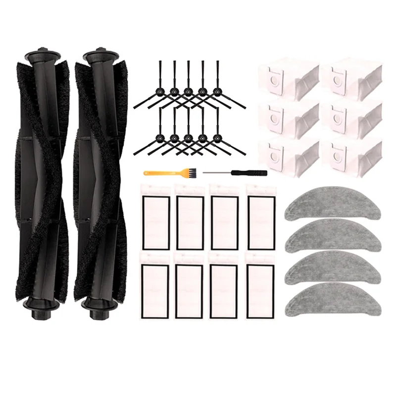 

Main Side Brush Filter Dust Bag and Mop Cloth Replacement Accessories for Xiaomi Roidmi Eve Plus SDJ01RM Vacuum Cleaner