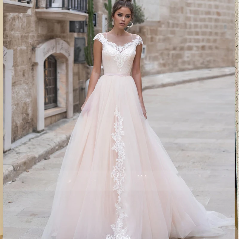 

Chiffon Wedding Dress Beach 2022 Custom Made Elegant Custom Made Open Back Ceremony Bridal Gown Pleat Skirt Sweep Train Sweet