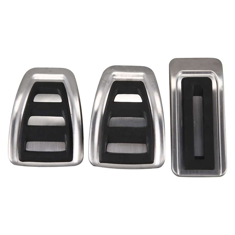 3 Pcs Stainless Steel Fuel Brake Footrest Pedal MT For Multivan T5 T6 Caravelle