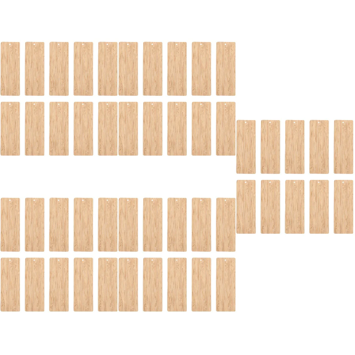 

50 Pcs Tag DIY Bamboo Wood Bookmark Child Dried Flower Teachers Bookmarks Craft