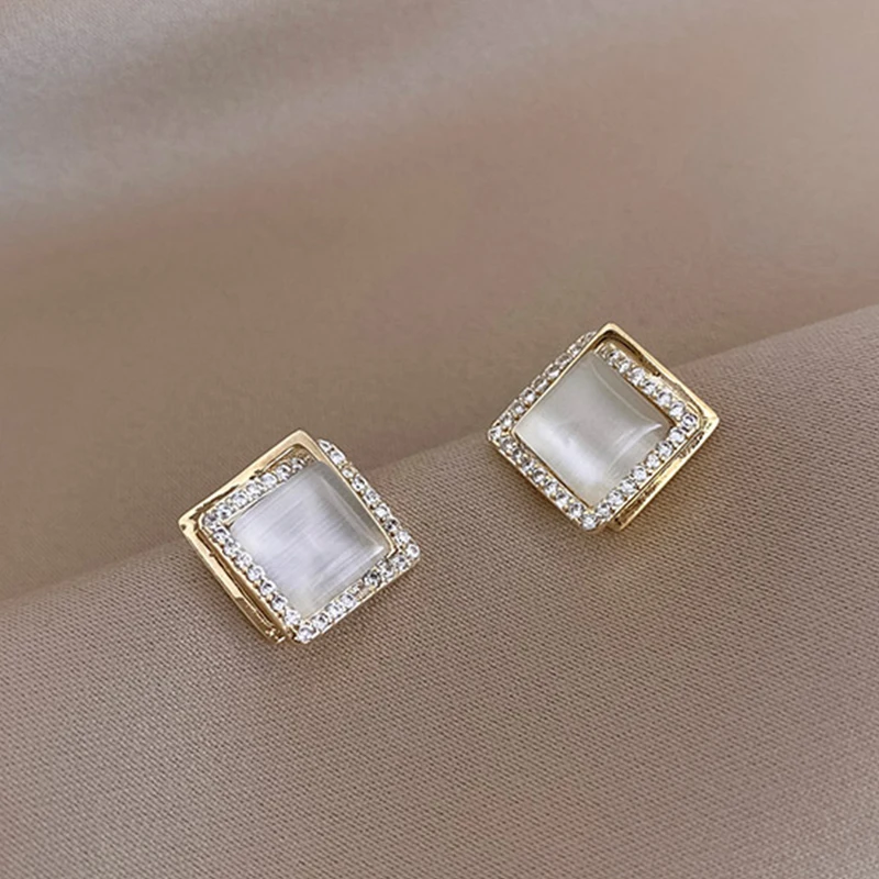 

Korean Style Sweet Square Drop Earrings for Women Irregular Exaggerated Geometric Earrings pendientes