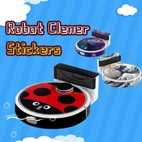 creative 8 styles chic dustproof stickers decor for cleaning robot vacuum cleaner protective stickers beautifying accessories