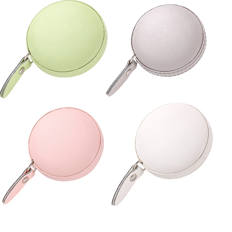 

Retractable Tape Measure with Round Faux Leather for CASE Portable Dual Sided Ru