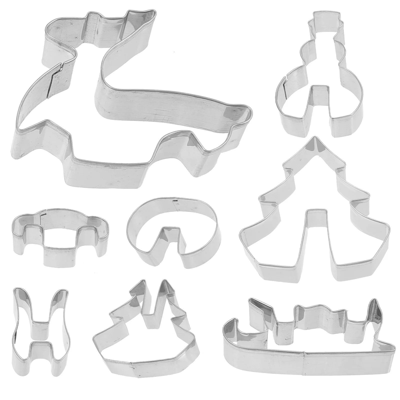 

Cookie Christmas Baking Biscuittree Embosser Molds Candy Stamp Ookie Reindeer Stainless Holiday Shapes Mold Supplies Steel Shape