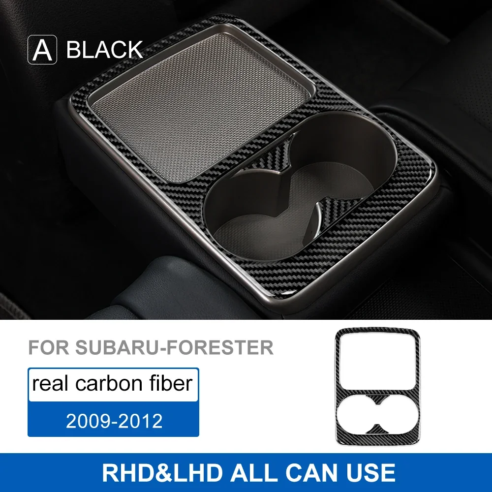 

Настоящая мягкая наклейка из углеродного волокна для Subaru Forester 2009 2010 2011 2012, наклейка на чашку воды, автомобильный задний подлокотник, аксессуары для интерьера