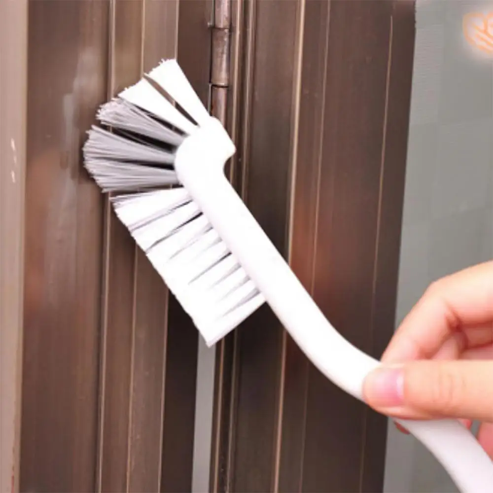 

Hot Kitchen Cleaning Brush Bathroom Cleaning Accessories Portable Brush Corner Brush 1Pcs Bending Handle Scrubber Curved