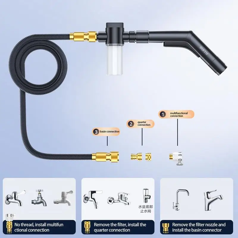 

High Pressure Hose Nozzle Water Gunn And Quick Water Connector For Car Wash And Also Used For Garden Area Adjustable Gardening