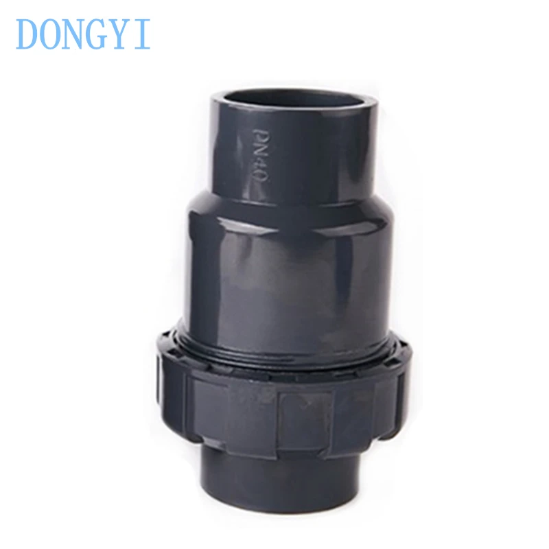 Шаровой обратный клапан UPVC Водяной обратного потока Промежуточный ПВХ труба DN15