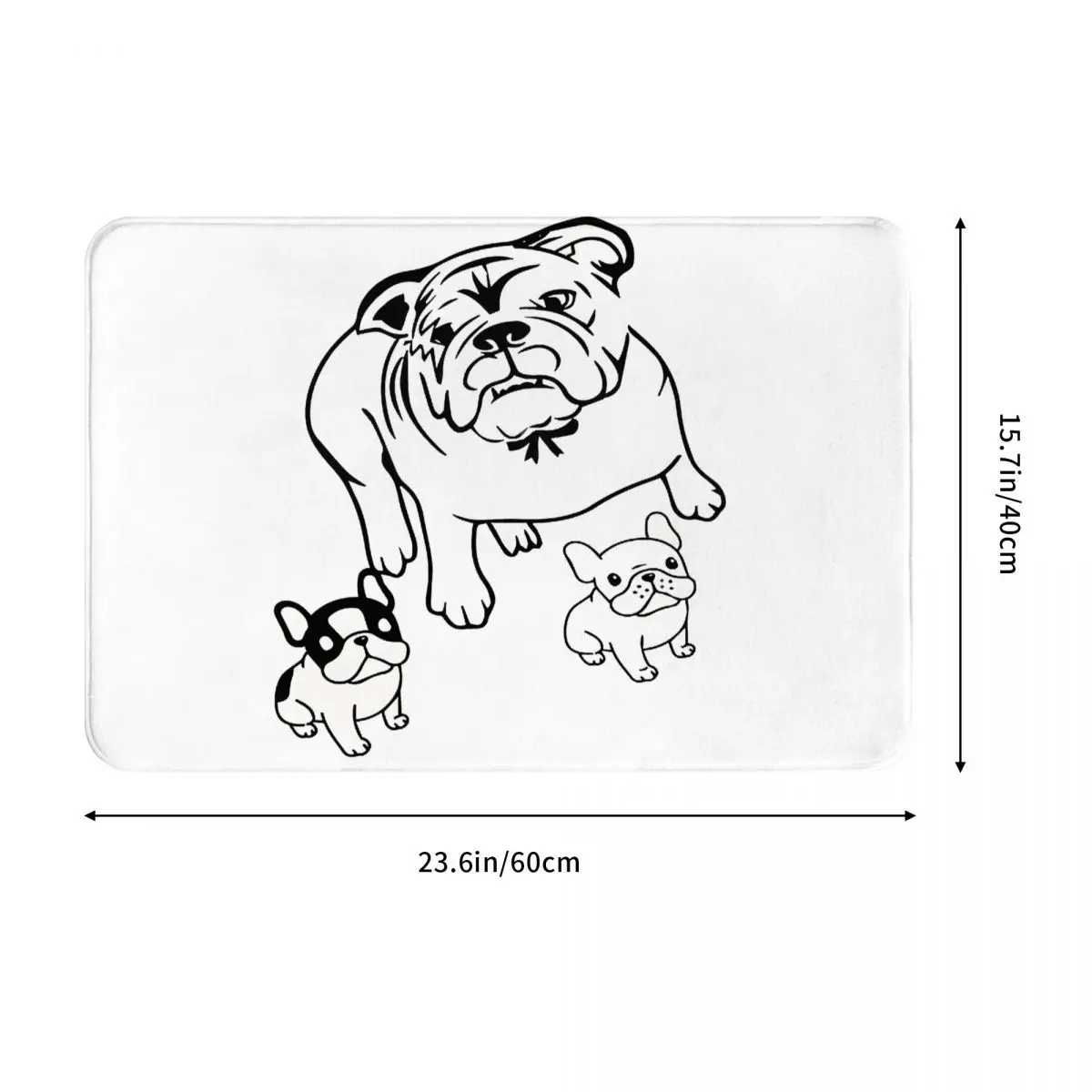 Нескользящий кухонный коврик с черной линией мат для спальни входной двери