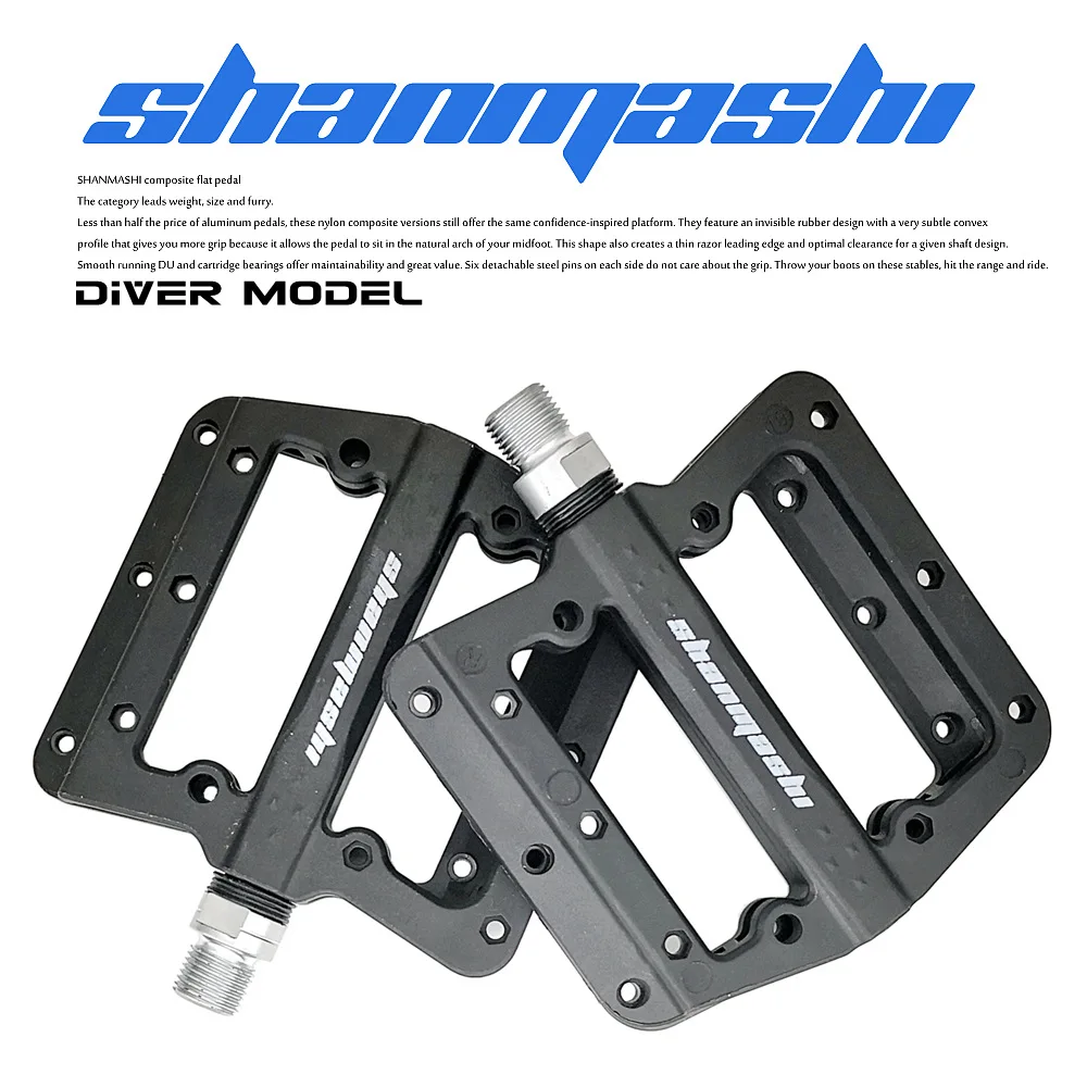 

Shanma Diver Mountain Bike Bike Pedals Nylon Bearing Pedal Dead Flying Pedal BMX Pedal