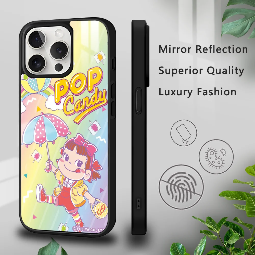 Чехол для телефона F-Fujiya Milky P-Peko-Chan iPhone 16 15 14 13 12 11 Pro Xs Max Mini Plus Celulares Hard Funda