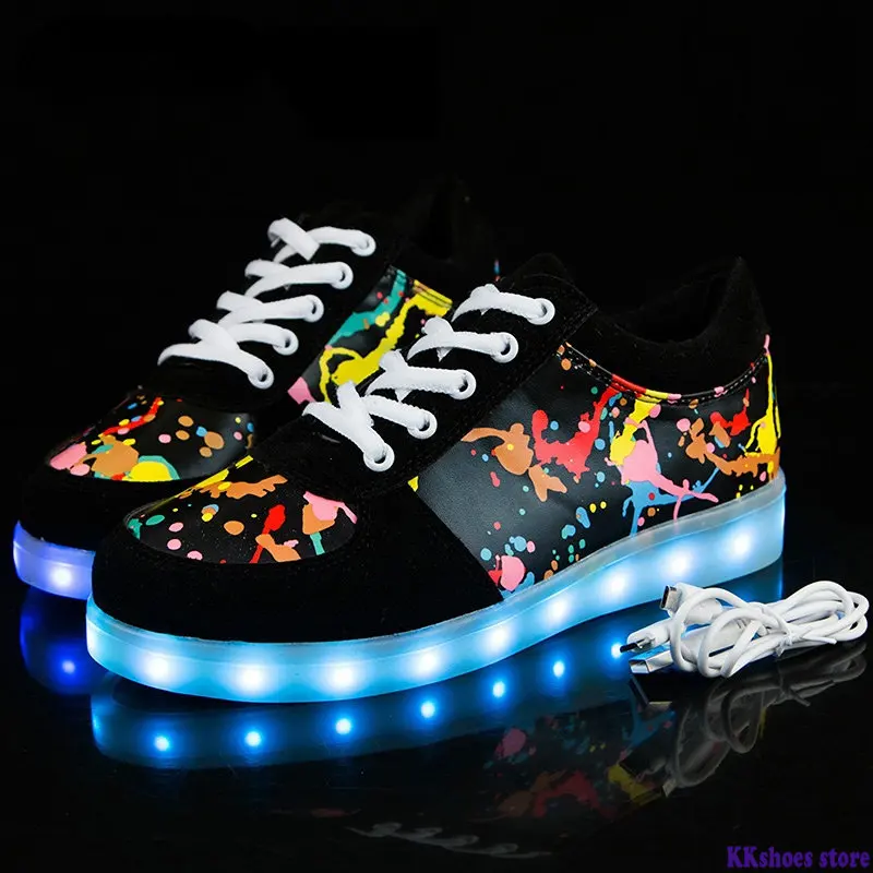 

Size 27-41 Children Glowing Sneakers with Light Shoes Luminous Sneakers for Boys Girls Krasovki with Backlight Kid Luminous sole