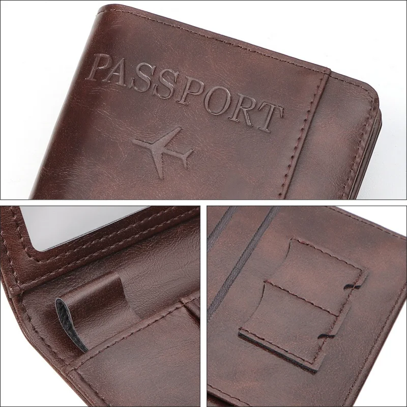 Anti-Theft Swiping Multi-Function Vaccine Card Holder ID Passport Holder Travel Abroad Passport Passport Case Cover