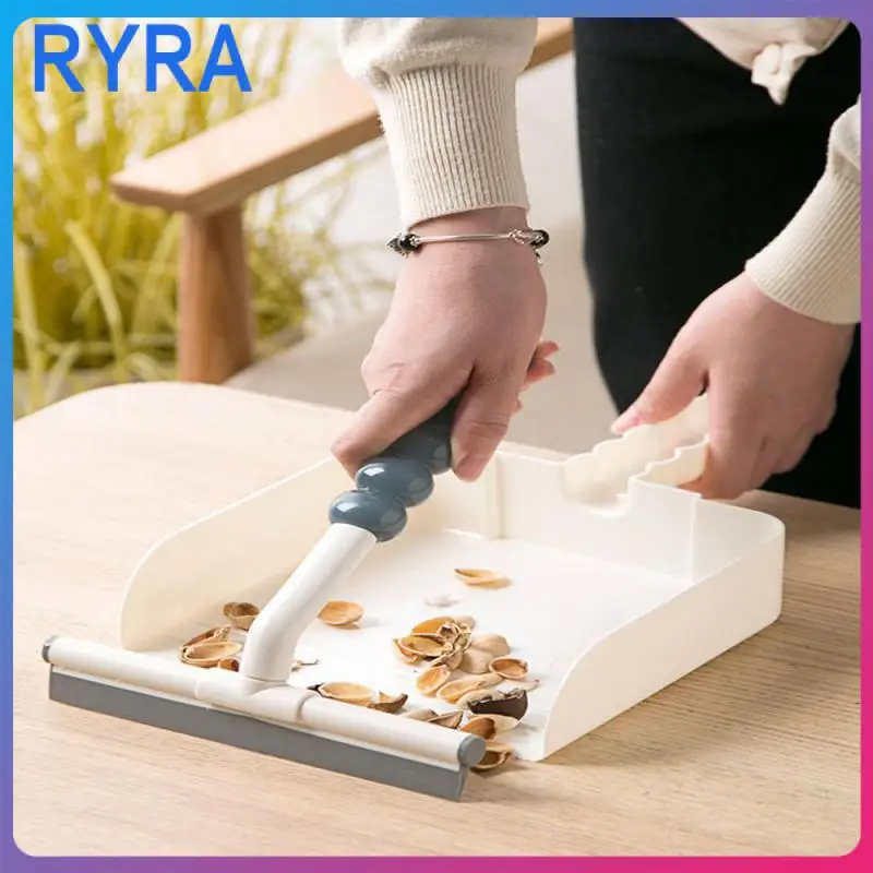 

Pp Rubber Dustpan Set Multiple Uses No Water Marks Dining Table Scraper Can Hold Garbage Window Glass Wiper Cleaning Tool