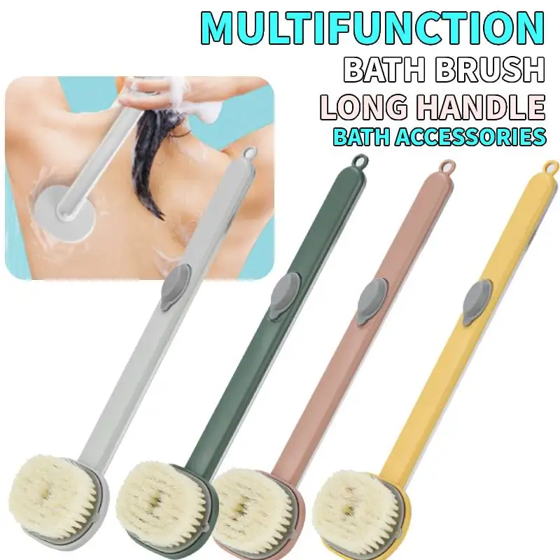 

Multi Bath Brush Body Exfoliating Scrubber Long Handle Body Back Massage Shower Foam Bath Accessories Body Cleansing Brush