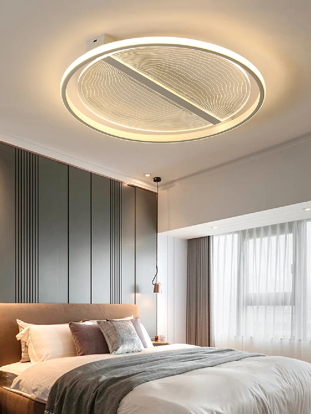 

White Modern Simple Ceiling Lamp Acrylic Round Square Rectangular For Dining Living Room LED Panel Lights With Remote Control