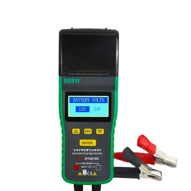 

Тестер автомобильной батареи 12 В 24 В, анализатор свинцово-кислотных кислот Auto CCA 100-1700, интегрированный принтер SOH, портативный измерительный...