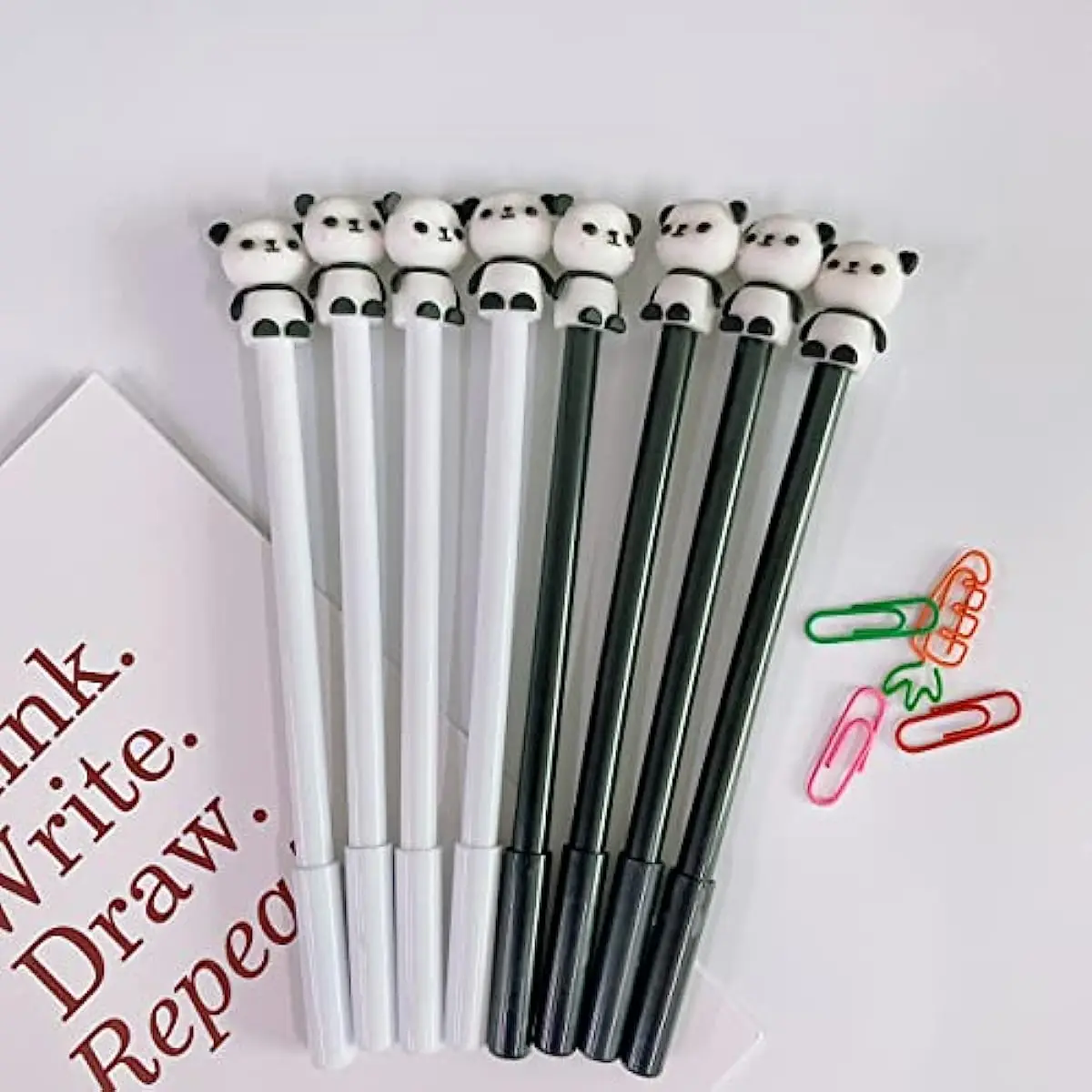 

20/60 Pcs Animal Cute Panda Gel Ink Pens Cute Kawaii Black Writing Pens Funny School Stationery Office Supplies