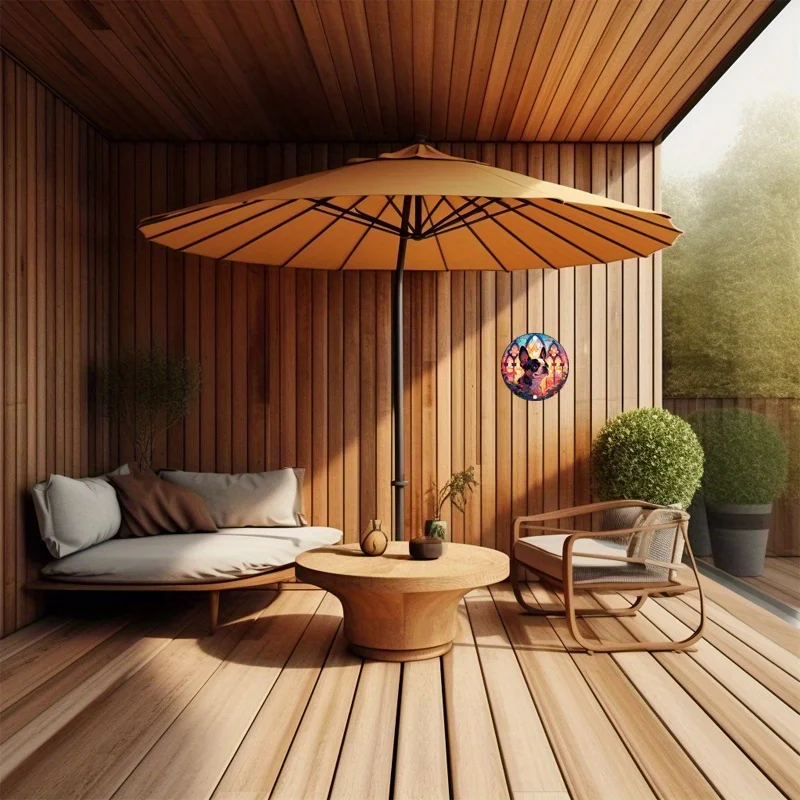 Декоративный Алюминиевый металлический знак для собак Бостон-терьер в витражном