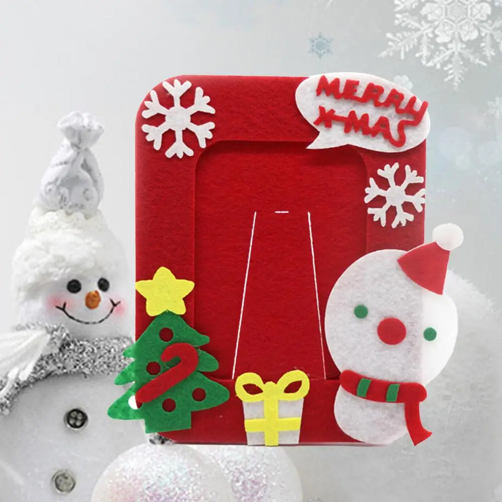 

Photo Frame Material Package Assembly Easily Imagination Festive New Year Handmade Christmas Photo Frame for Children