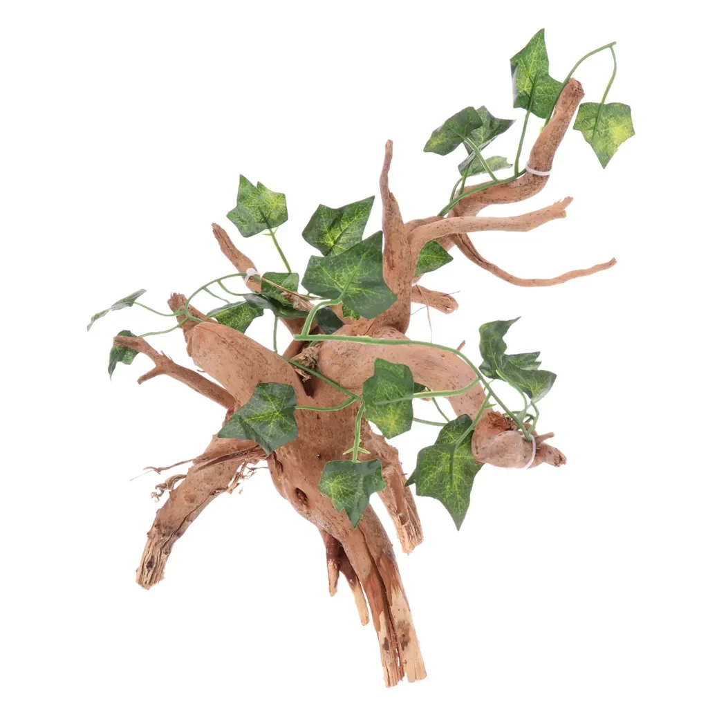 

Rhododendron with Wrapped Vine Leaf Reptile Vivarium Ornament