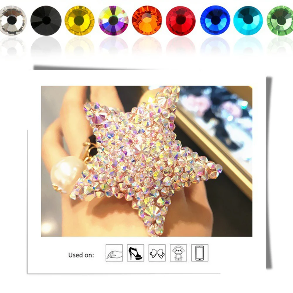 Новые аксессуары для нейл-арта 6 ячеек/пакет зеленого пламени Кристальные