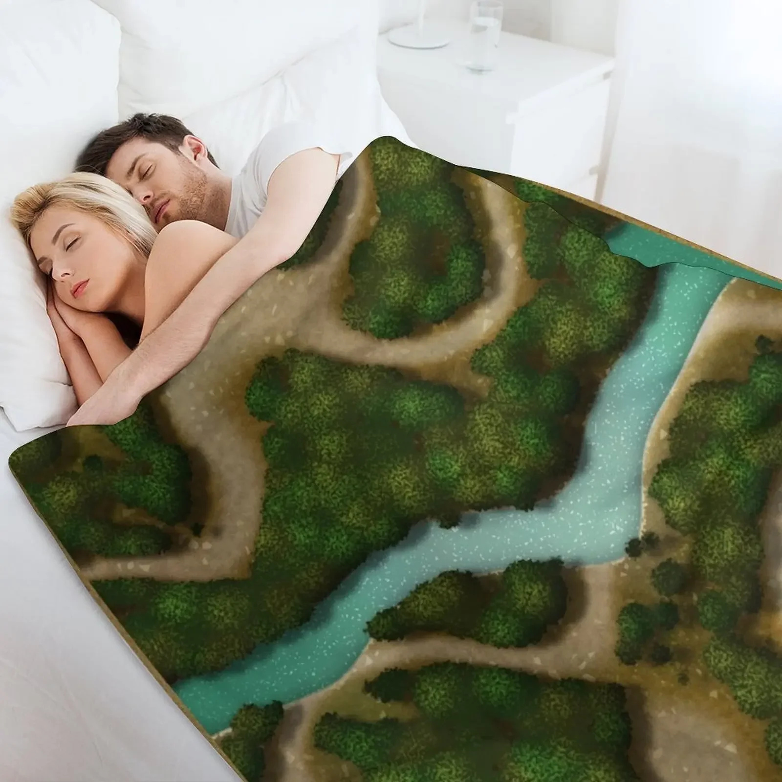 Лесные дорожки и потоки 002 боевая карта для настольной ролевой игры миниатюры