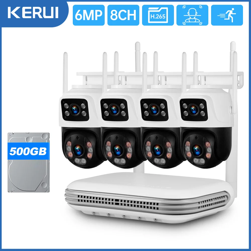 

KERUI WIFI Беспроводная система видеонаблюдения 8CH с двумя камерами