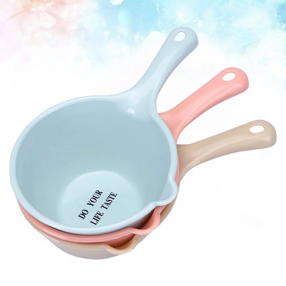 

3 Water Scoop Thicken Long Handle Water Ladle Dipper Cup Shampoo Bath Spoon for Kitchen Bathroom Shower Hair Washing