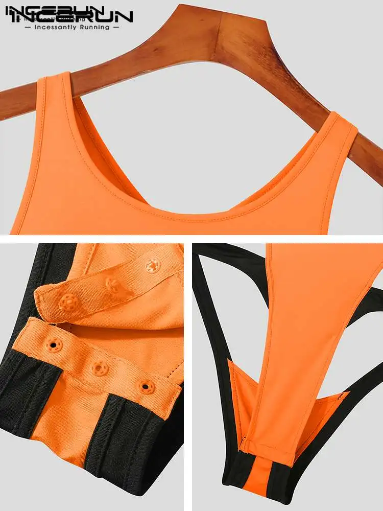 Комбинезон мужской сетчатый без рукавов в стиле пэчворк 2023