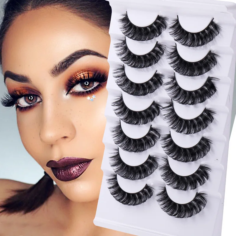 

Russian Volume 7 Pairs of Ciliated Pseudoeyelashes Thick Simulated Curling Natural Eyelashes Flare Lashes Aliexpresse France