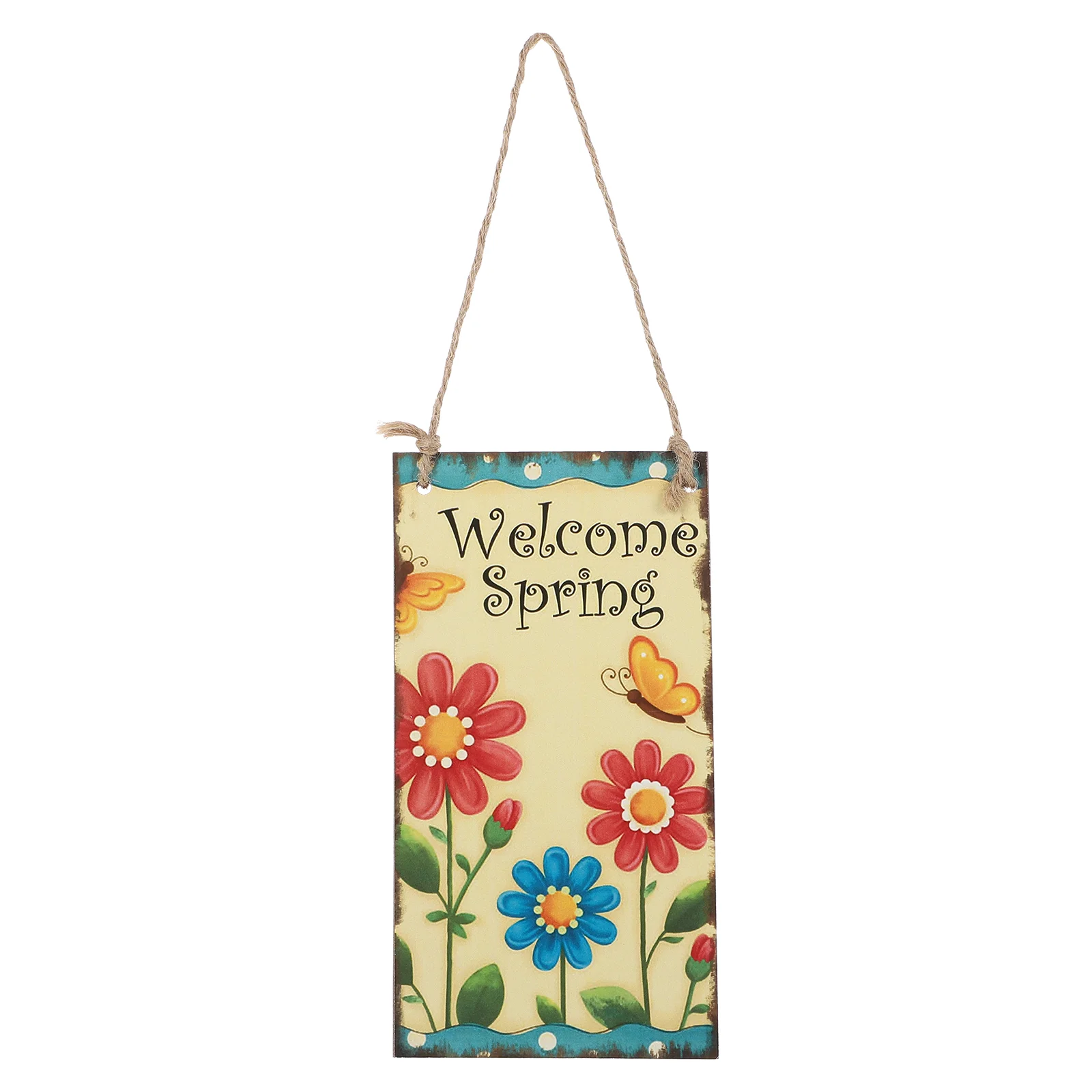 

Easter Hanging Plaque Sign Door Wooden Decor Decoration Hanger Wood Board Wall Home Welcomefront