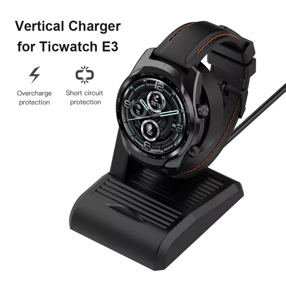 

1m Charger Cradle Dock for TicWatch E3/Pro3/PRO3 Lite USB Fast Charging Cable Adapter Smart Watch Stand Charging Dock Station